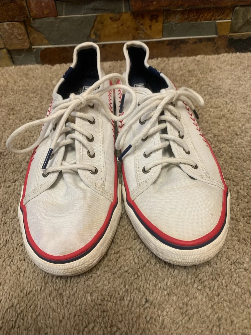 Keds White Canvas Sneakers MLB baseball ⚾️ World Series ready